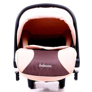 Belecoo Infant Basket Car Seat  MAROON AND KHAKI/CHOCOLATE