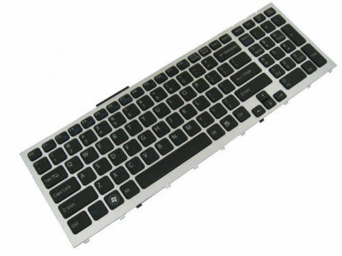 SONY VAIO VPCF, VPCF1, VPCF11, SILVER FRAME, REPLACEMENT LAPTOP KEYBOARD