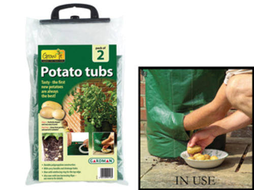 Pk 2 New Gardman Potato Tubs / Planters / Growing Bags