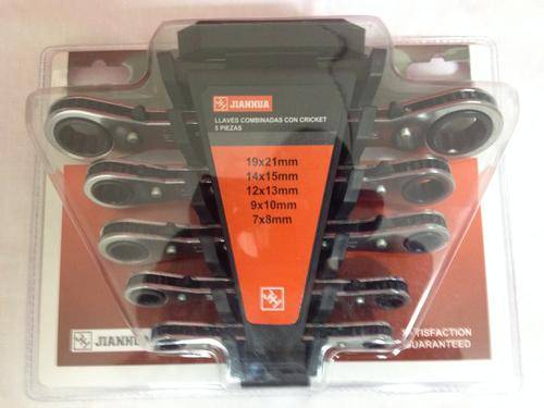 2 ON AUCTIONS !!! 5PCS RATCHET RING SPANNER SET