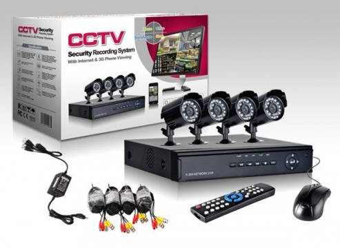 4 CHANNEL Analogue CCTV KIT**900TVL CAMERAS WITH 3G AND SMARTPHONE VIEW