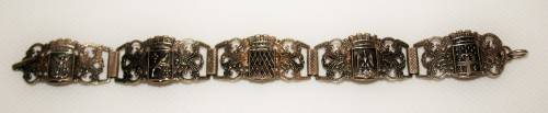 VINTAGE FRENCH SILVER TONE BRACELET ! LOOK !!