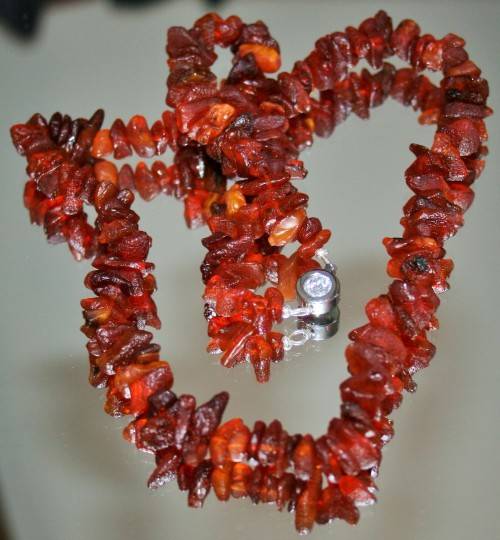 *BALTIC AMBER *LONG (64 CM ) RARE GENUINE UN POLISHED BALTIC AMBER NECKLACE WITH NICE CLASP !