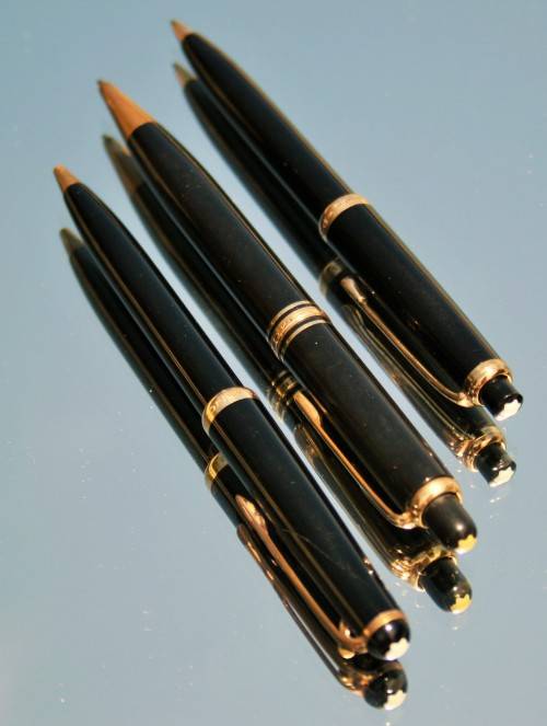 *MONTBLANC*RARE PAIR OF THREE EARLY VINTAGE MONTBLANC PEN AND PENCILS !! R6000