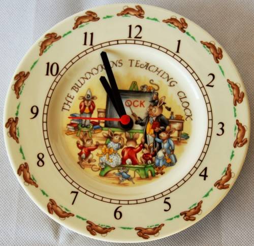 *BUNNYKINS*MINT CONDITION ! THE BUNNYKINS TEACHING CLOCK BY ROYAL DOULTON