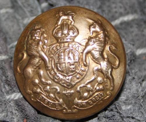 British King's Crown Military Button