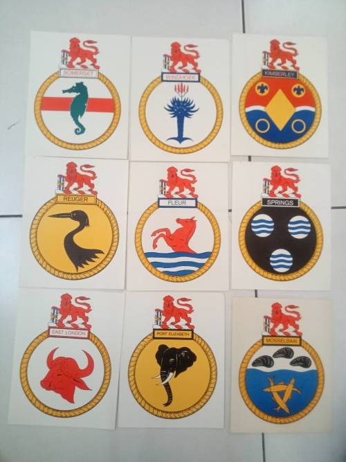 SAN printed ships badges