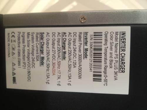 3KVA / 3000VA 24V Pure Sinewave Hybrid Inverter ,Built In 50AMP Solar Charge Controler