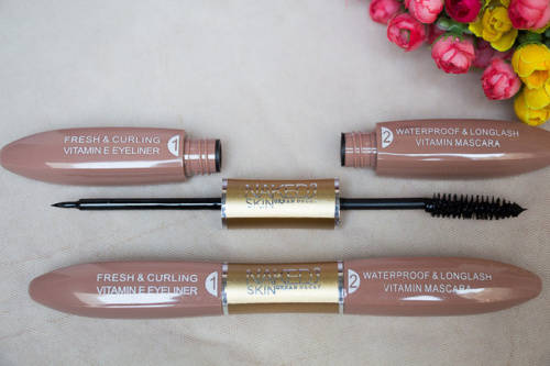 2IN1 WATERPROOF VOLUMIZING MASCARA AND VITAMIN E EYELINER