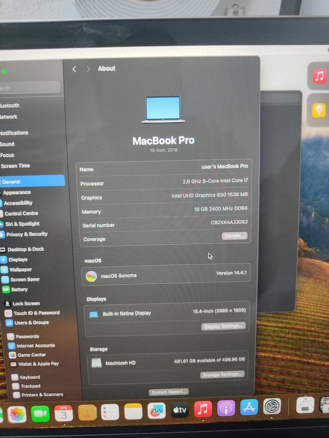 Macbook ProMacBook Pro 2018 - 15-Inch - Core i7 - 16GB RAM - 512GB SSD - Space Grey