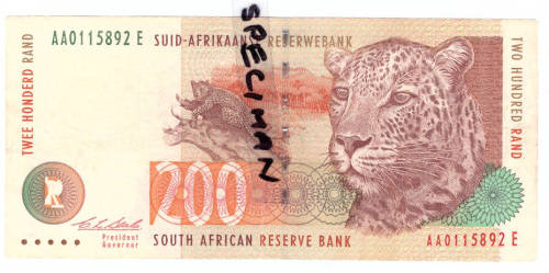 C L STALS DOUBLE AA TWO HUNDRED RAND SOUTH AFRICAN BANK NOTE 2nd ISSUE