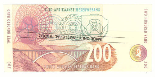 T T MBOWENI R200 RAND SOUTH AFRICAN BANK NOTE 1st ISSUE DOUBLE AA
