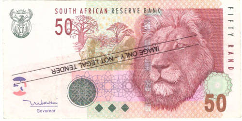 T T MBOWENI R50 RAND SOUTH AFRICAN BANK NOTE 2nd ISSUE DOUBLE AA