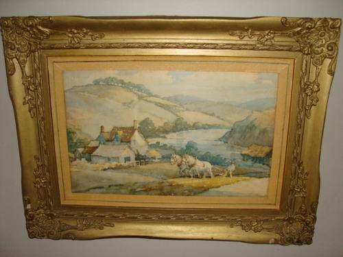 BEAUTIFUL ORNATE FRAME..WATERCOLOUR??