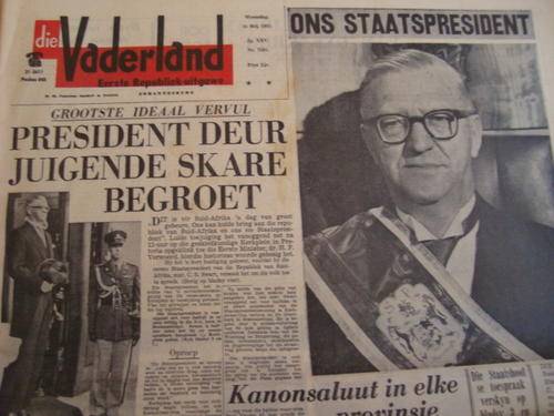 31 MEI 1961 DIE VADERLAND ORIGINAL NEWSPAPER
