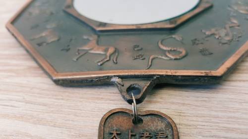 Vintage FENGSHUI Brass wall hanging with Chinese twelve zodiac animal design