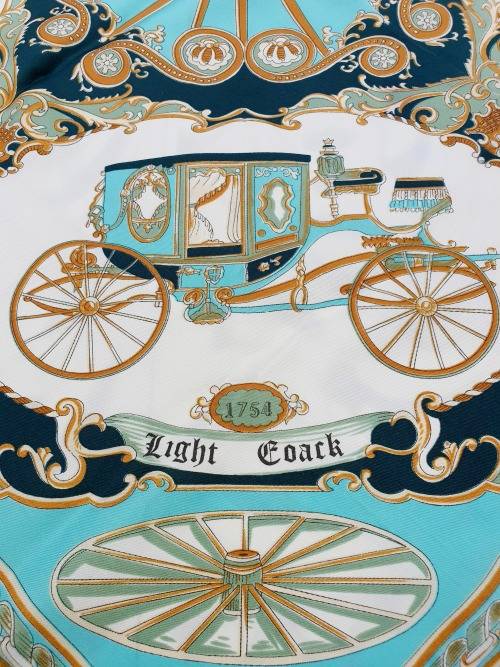 Vintage coach Scene Silk scarf