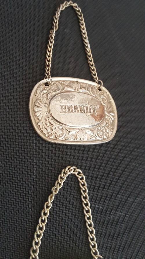 Vintage collection of Silver Plated Decanter labels (whiskey/gin/sherry/brandy)