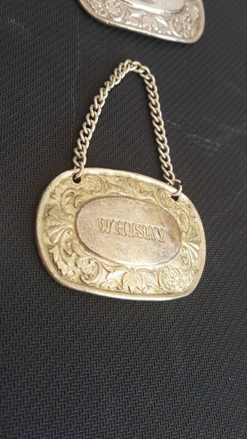 Vintage collection of Silver Plated Decanter labels (whiskey/gin/sherry/brandy)