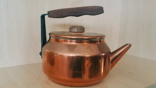 VINTAGE COPPER WOODEN KETTLE (MADE IN JAPAN)