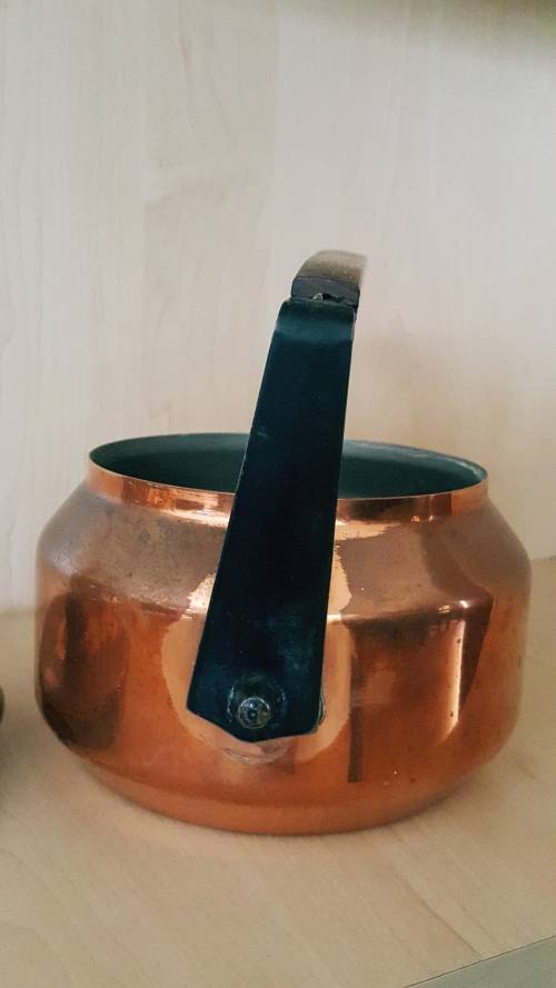 VINTAGE COPPER WOODEN KETTLE (MADE IN JAPAN)