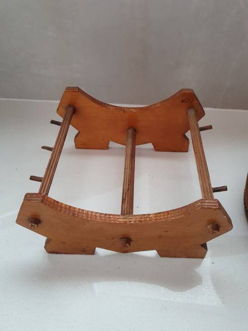 Vintage Wine Wooden Barrel with craved design and stand