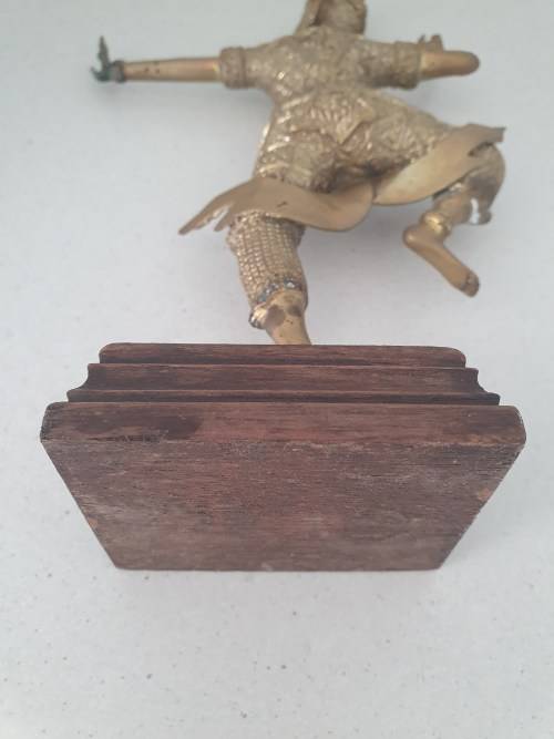 Vintage Solid Brass Detailed Siam Thai Dancer Figurine