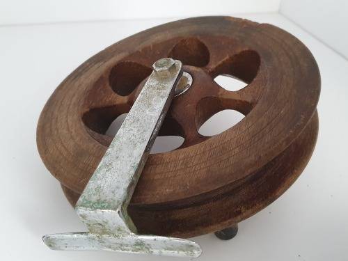 Vintage pair of Wooden Fishing Reels