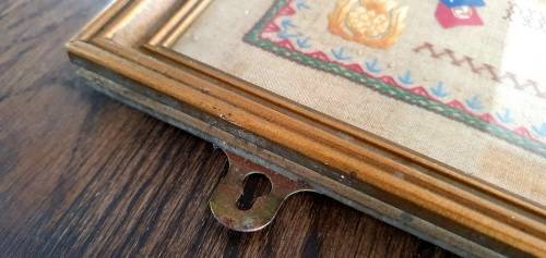 Vintage Queen Elizabeth Coronation 1953 Embroidered Framed Tapestry