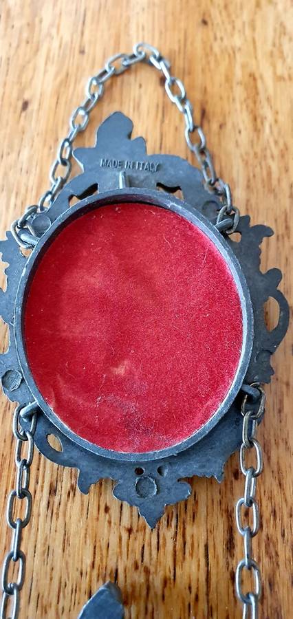 Italy Ornate Brass Wall Frames with Romantic Silk Scenes