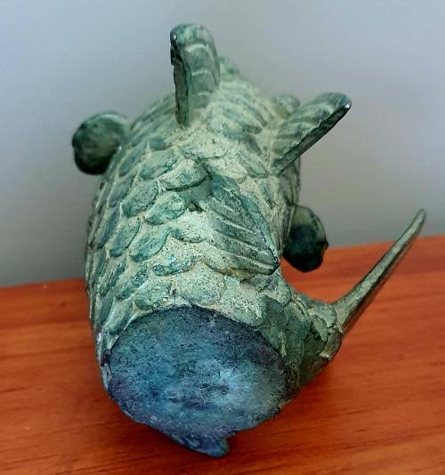 Vintage Chinese Bronze Koi Fish Statue /Figurine