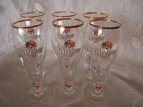 DREHER PREMIUM LAGER BEER GLASSES