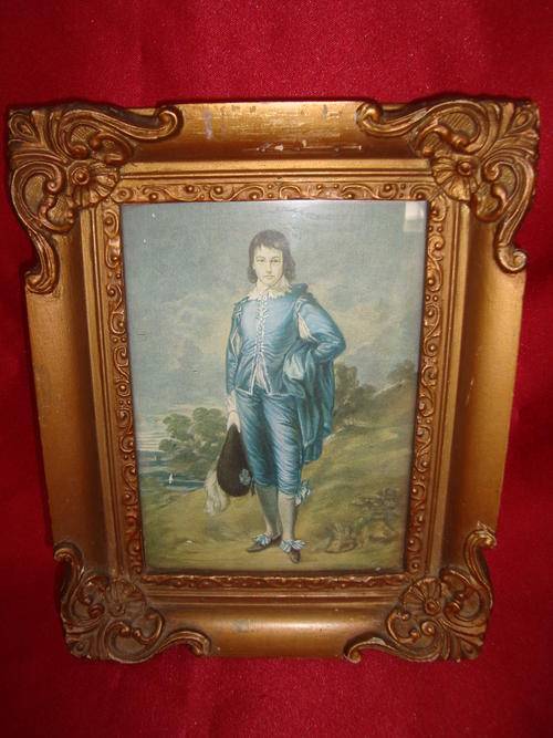 VINTAGE FRAMED BLUE BOY PRINT