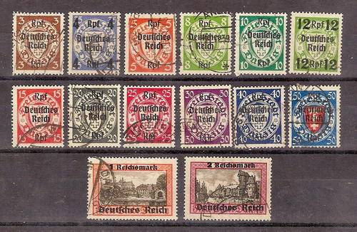 Germany 1939 Danzig Overprints full Set fine used CV200 Eu