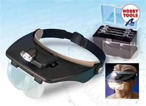 Hands Free Magnifier Glasses w/2 LED Lights By Artesania.