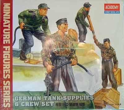 German Tank Supplies & Crew Set - Scale 1/35 By Academy.