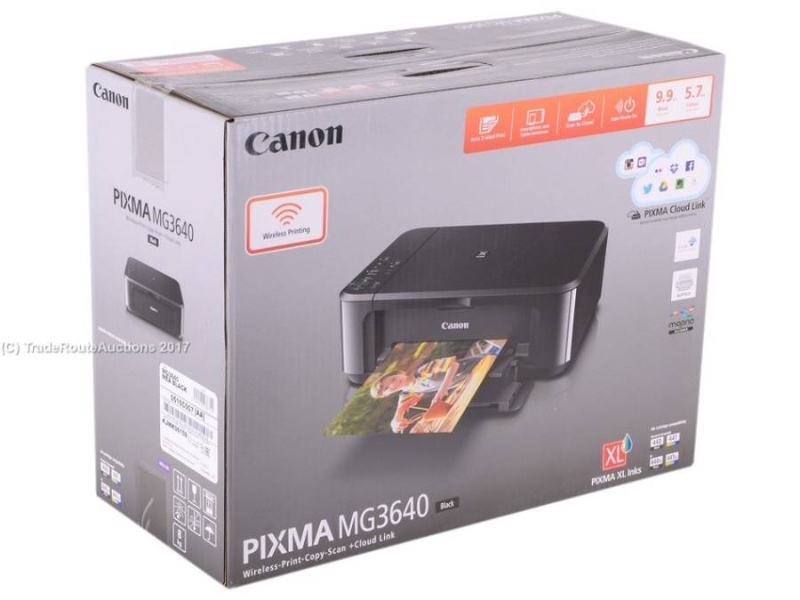 Canon PIXMA MG3640 A4 3-in1 Multifunction ( Scan / Print / Copy ) Wi-Fi Colour Inkjet Printer
