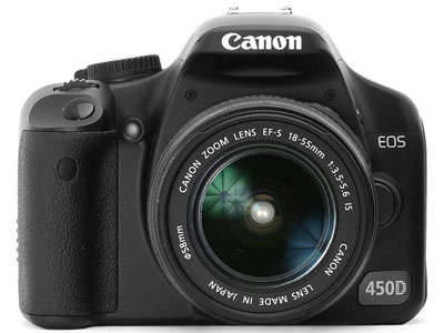 Canon EOS 450D DigitalSLR camera 12.2 Megapixels with Canon 18-55mm Lens Kit