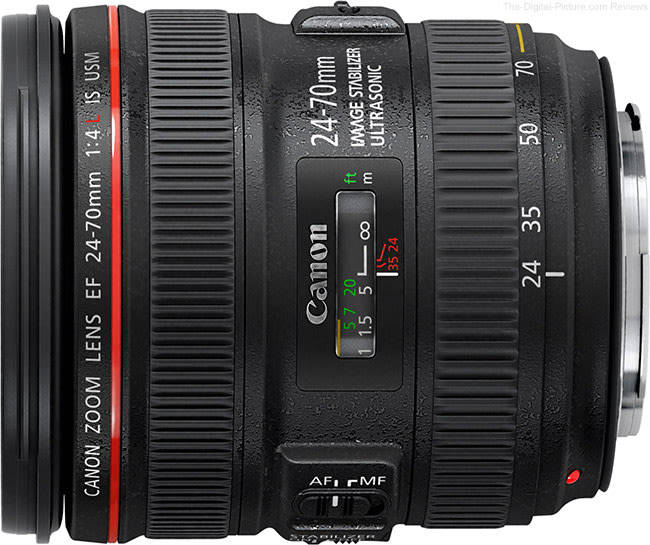 Canon EF 24-70mm f/4 L IS (IMAGE STABILIZER) USM Zoom Lens for Canon SLR Cameras - PRICE REDUCED
