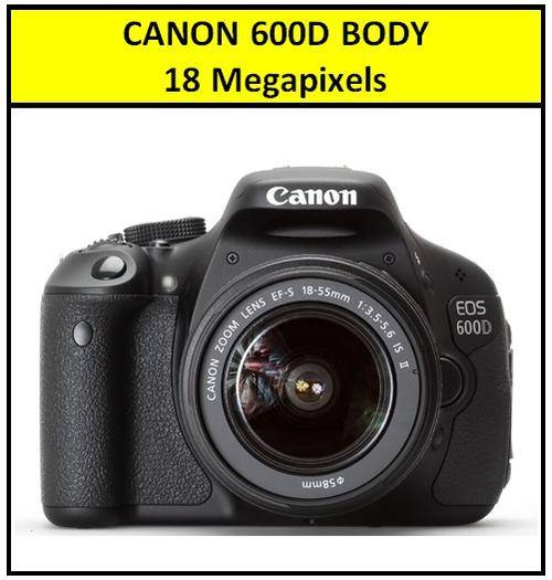 Canon EOS 600D DSLR CAMERA with Canon 18-55 Lens Professional Camera Kit
