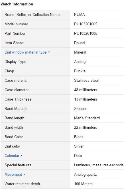 Puma Men's Motorsport PU103261005 Black Silicone Analog Quartz Watch - BRAND NEW *** PUMA ***