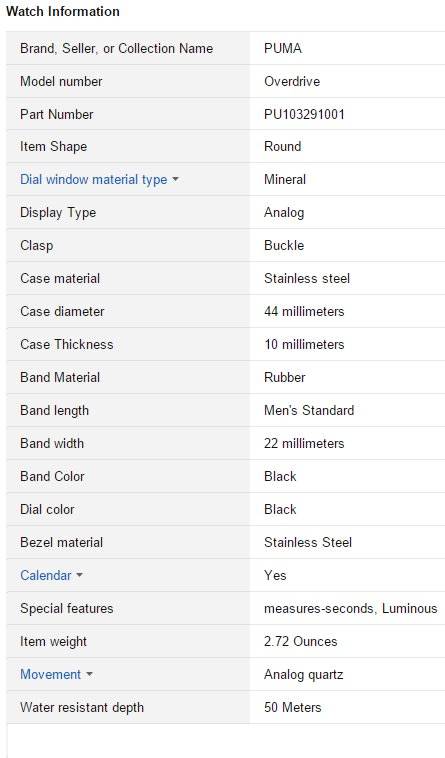 Puma Motorsport Black Lime Overdrive 3HD Watch PU103291001  - BRAND NEW *** PUMA ***