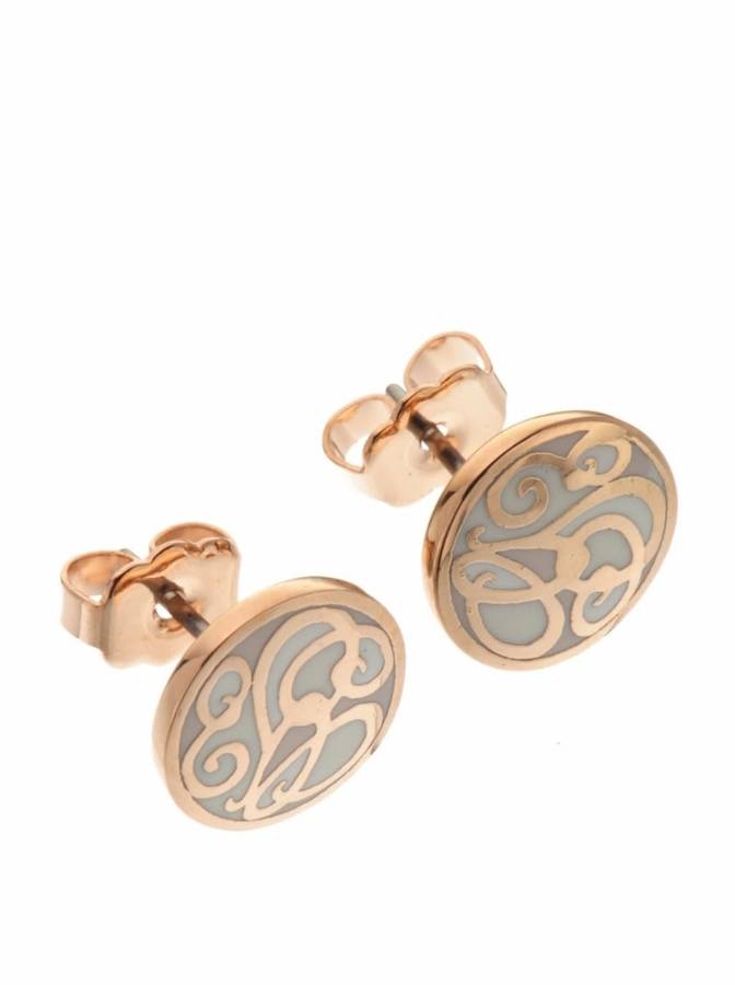 GUESS JEWELLERY LADIES' PVD ROSE PLATING UPTOWN GIRL EARRINGS UBE11447 - Brand new in Box