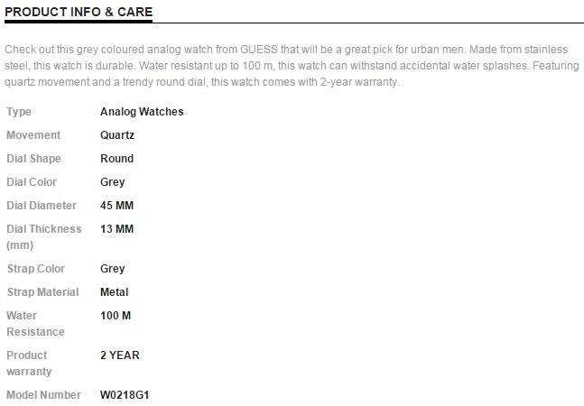 Guess Men's Rigor Gunmetal Grey Day Date Watch - W0218G1 - Brand new