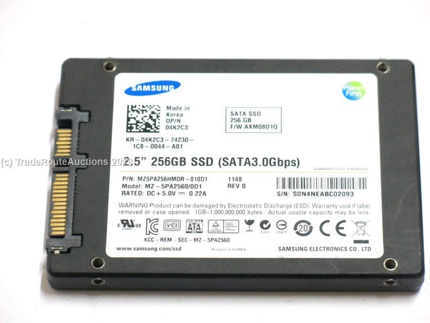 SAMSUNG 256GB SSD - SOLID STATE DRIVE - SATA 3.0Gbps