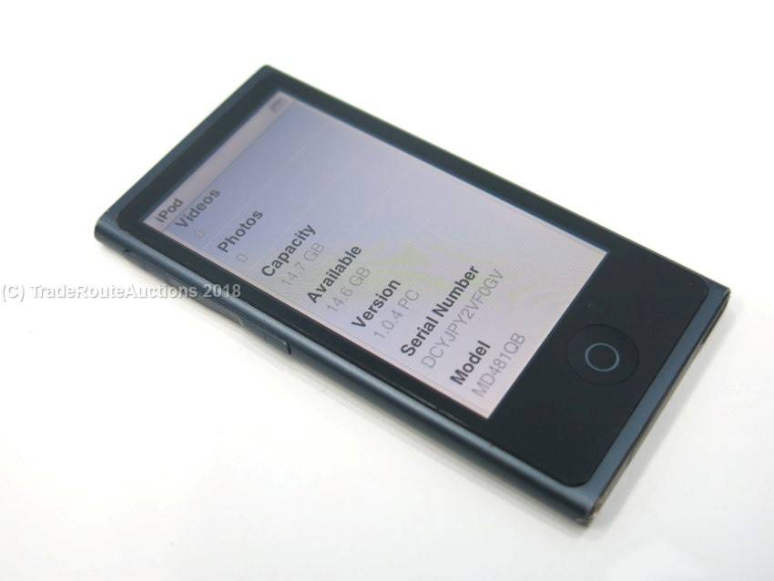 APPLE 16GB IPOD NANO - BLACK (7TH GENERATION) | MD481LL | A1446