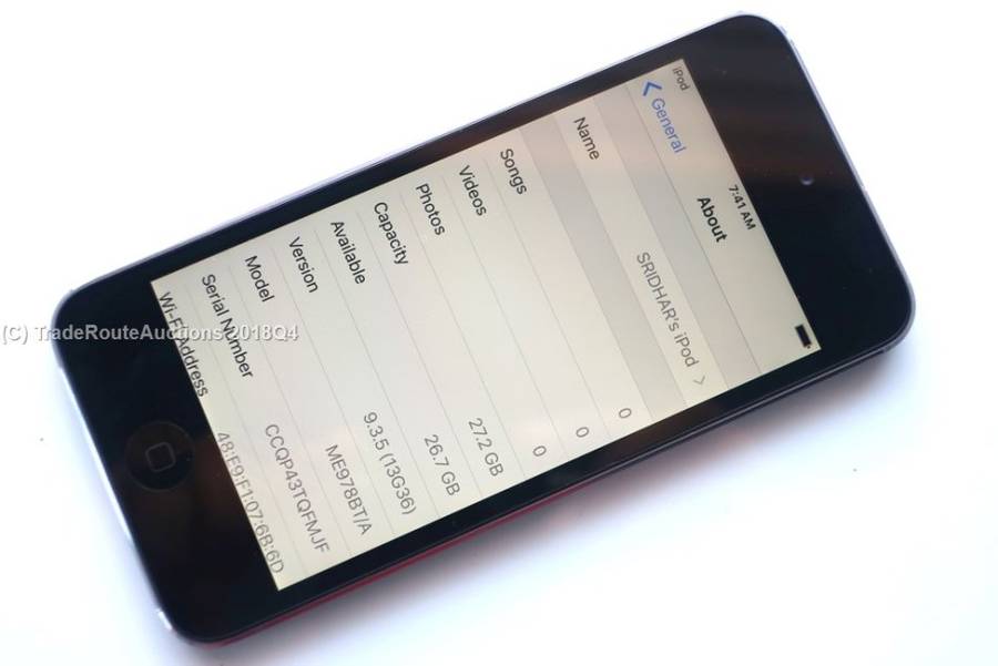 Apple iPod Touch | SPACE GREY | 32GB | 5th Generation | A1421 | ME978BT/A | RETINA DISPLAY