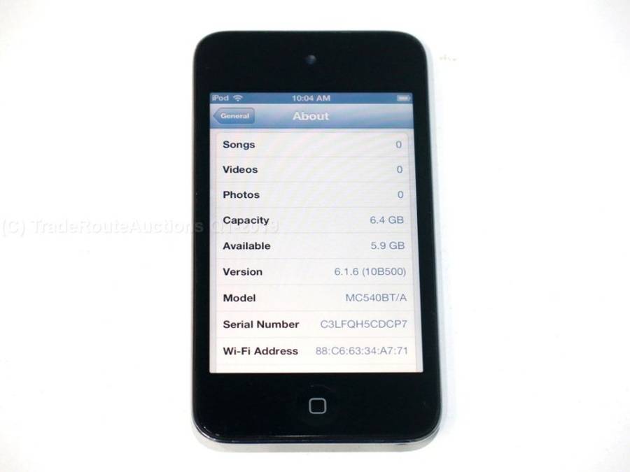 Apple iPod Touch 4th Generation Black | 8GB Retina Display | MC540BT/A | A1367
