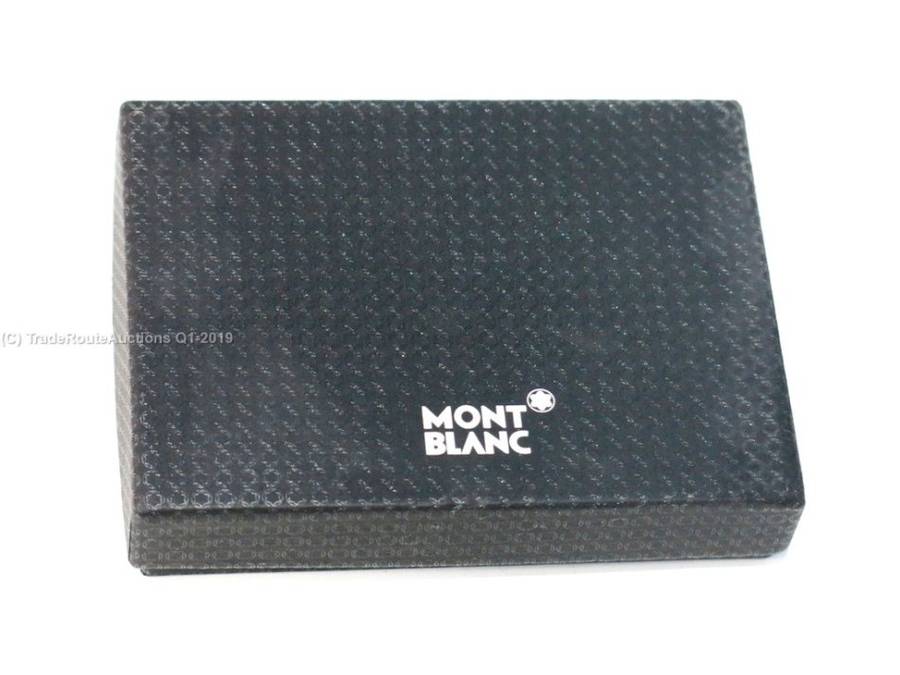 Boxed - Montblanc Meisterstück Leather business card holder, Black - MB30304 *** MONT BLANC ***