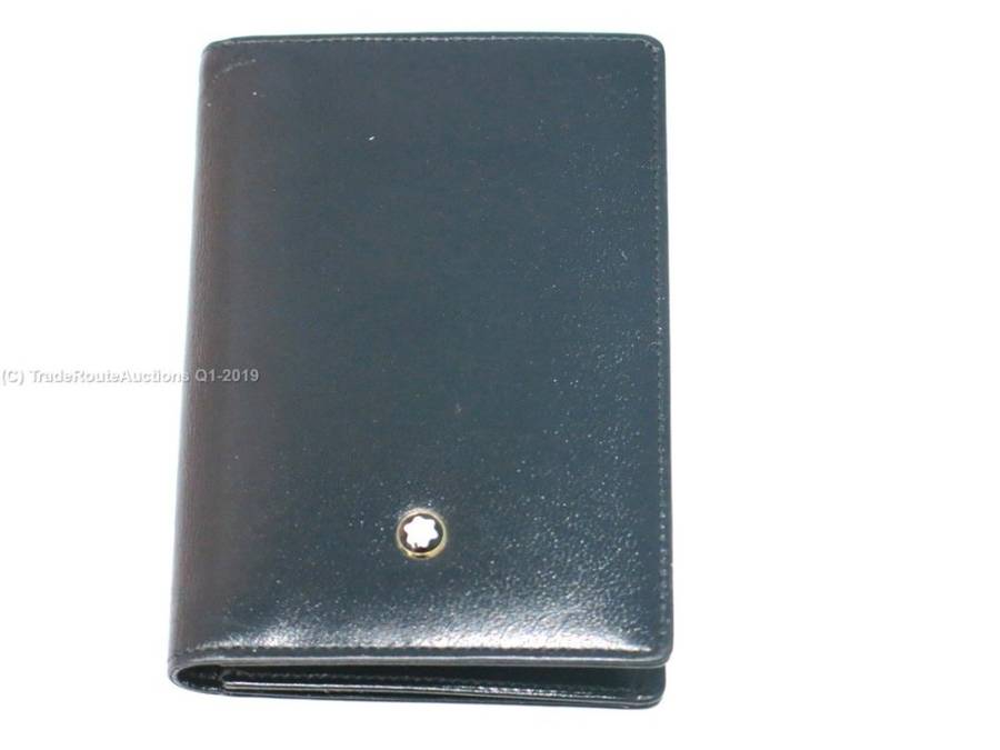 Boxed - Montblanc Meisterstück Leather business card holder, Black - MB30304 *** MONT BLANC ***